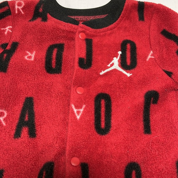 6M fleece Air Jordan footie sleeper - Picture 2 of 4